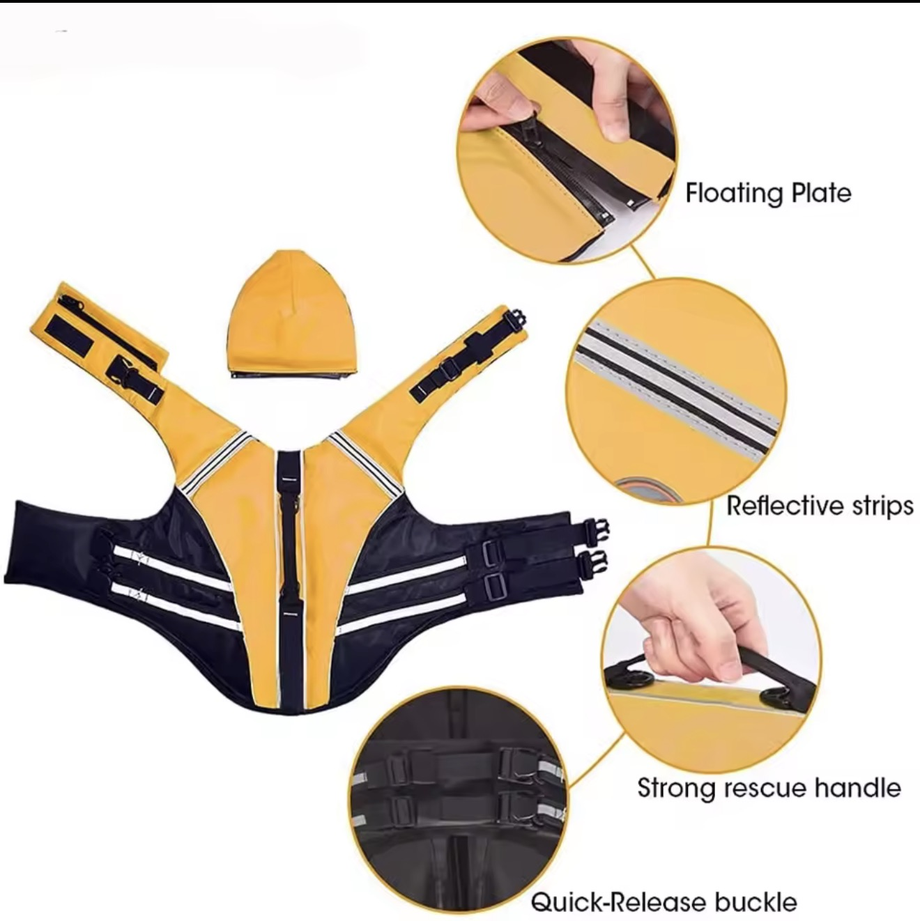 Zipply PupFloat - Life Jacket with Headrest